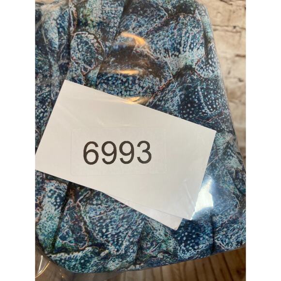 TopShop Babydoll Dress Womens 4 Navy Blue Seashell Print Tiered Semi Sheer Flowy - Picture 13 of 16